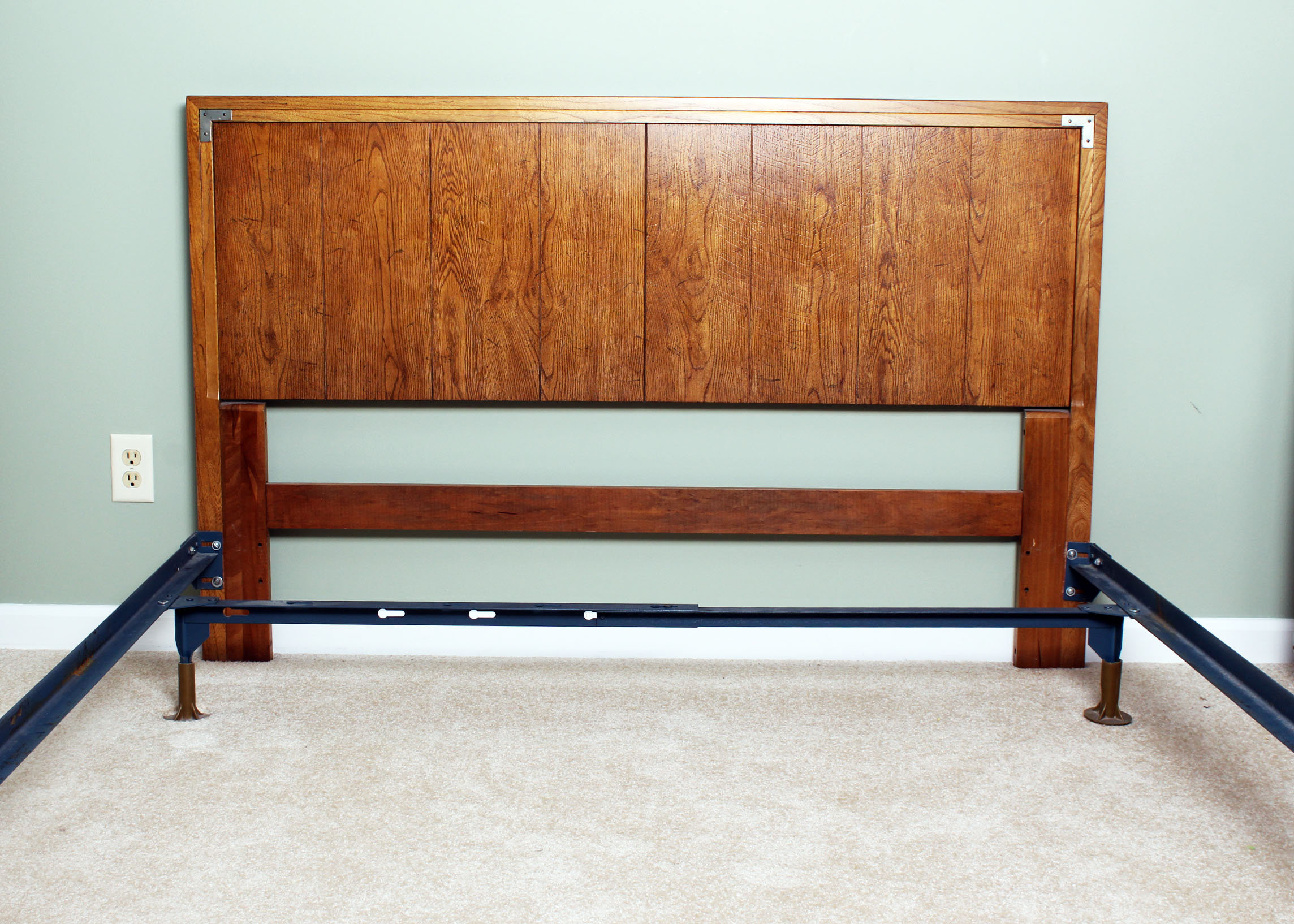 Full size Wood Headboard and Frame EBTH